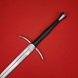 Rogue Steel Longsword with Fullered Blade, Curved Guard and Waisted Leather Grip