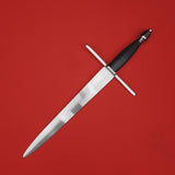 Rogue Steel Parrying Dagger with Steel Blade, Straight Guard, Leather Grip, and Tapered Pommel