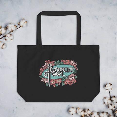 Large Eco Tote - Floral Logo