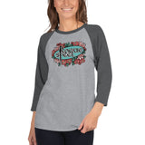 3/4 Raglan Tee - Floral Logo