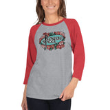 3/4 Raglan Tee - Floral Logo