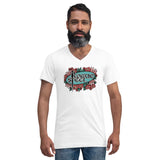 V-Neck Tee - Floral Logo