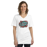 V-Neck Tee - Floral Logo