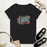 Women’s V-Neck Tee - Floral Logo
