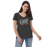 Women’s V-Neck Tee - Floral Logo