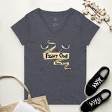Women’s V-Neck Tee - Fight On!