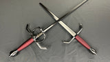 Rapier & Dagger Set - Red and Steel