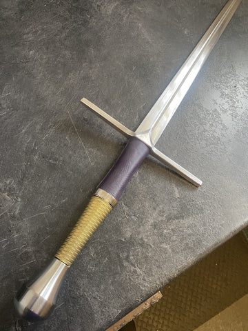 Hand and a Half Broadsword - 2-part purple/brass