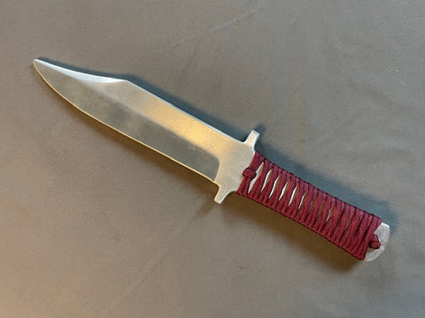 Aluminum Paracord Bowie - Burgundy