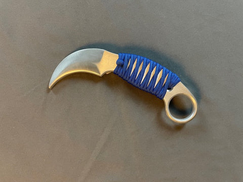 Aluminum Paracord Karambit - Royal Blue