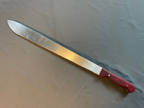 Aluminum Wood Scale Machete - Red