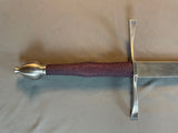 Hand and a Half Broadsword - purple rayskin waisted