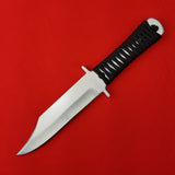 Rogue Steel Aluminum Bowie Knife with Black Paracord Wrap