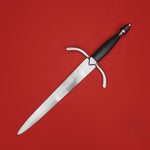 Rogue Steel En-Suite Dagger with Steel Blade, Curved Guard, Leather Grip, and Tapered Pommel