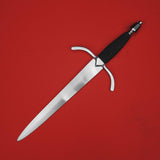 Rogue Steel En-Suite Dagger with Steel Blade, Curved Guard, Rayskin Grip, and Tapered Pommel