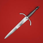 Rogue Steel En-Suite Dagger with Steel Blade, Curved Guard, Wire Wrap Grip, and Tapered Pommel