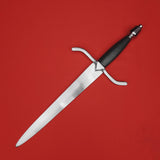 Rogue Steel En-Suite Dagger with Steel Blade, Opposing Curve Guard, Leather Grip, and Tapered Pommel