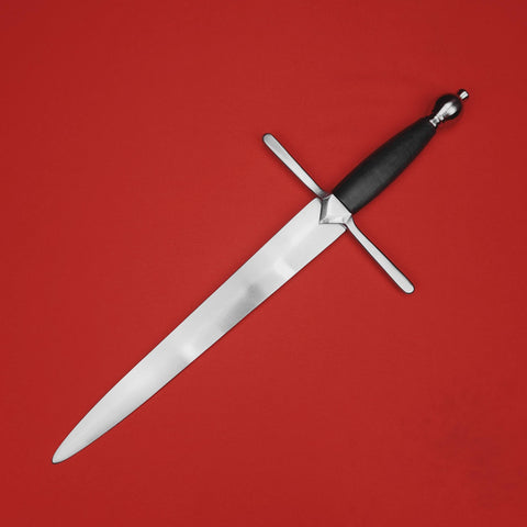 Rogue Steel En-Suite Dagger with Steel Blade, Straight Guard, Leather Grip, and Round Pommel