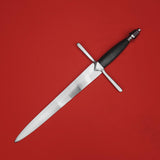 Rogue Steel En-Suite Dagger with Steel Blade, Straight Guard, Leather Grip, and Tapered Pommel