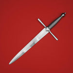 Rogue Steel En-Suite Dagger with Steel Blade, Straight Guard, Wire Wrap Grip, and Round Pommel