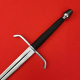 Rogue Steel Hand-and-a-Half Broadsword with Steel Fullered Blade, Down-Turned Guard, Rayskin Grip, and Tapered Pommel