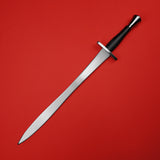 Rogue Steel Leaf Blade Sword with Steel Blade, Leather Grip and Flare Pommel