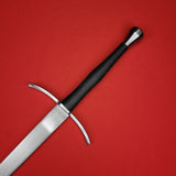 Rogue Steel Longsword with Curved Guard and Waisted Leather Grip
