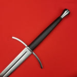Rogue Steel Longsword with Fullered Blade Curved Guard and Leather Grip