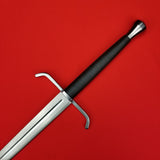Rogue Steel Longsword with Fullered Blade, Down-Turned Guard and Leather Grip